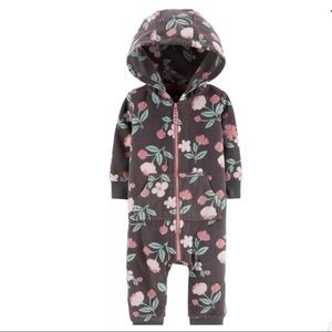 Carter’s Hooded Floral Jumpsuit (9M)